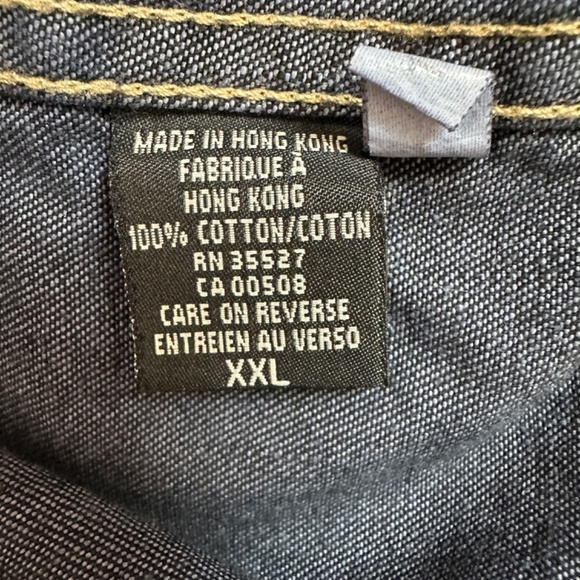 Marithe Francois Girbaud Denim Jacket MENS 2XL Blue SELVEDGE Cotton Full Zip - Picture 11 of 12